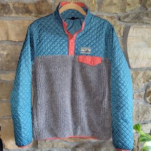 Patagonia Mixed Media Snap T Sherpa Pullover M Quilted Primaloft